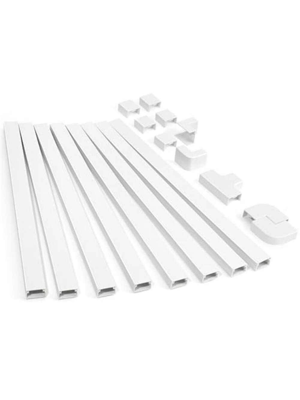 TV Cord Hider Kit Wall Cable Cover Wire Management Concealer Raceway White 126in